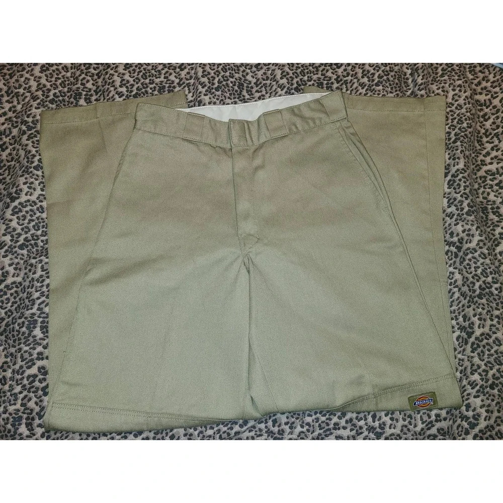 Dickies Chino Pants Men's 30x32 Flat Front Slash Pockets Regular Fit (AJ17)